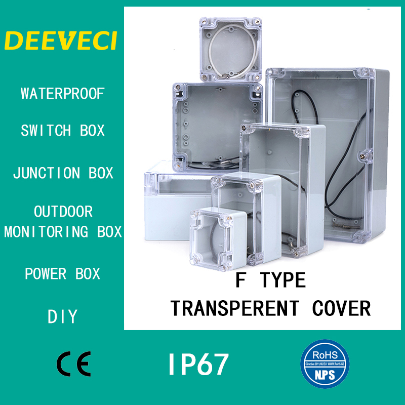 Diy Electronics Box - Şeffaf Su Geçirmez Dış Muhafaza Plastik