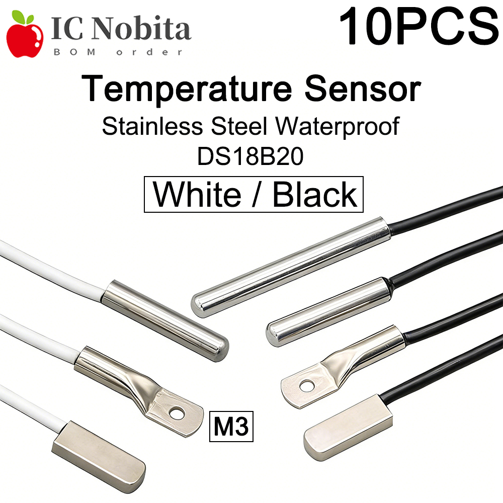 Ds18B20 Temperature Sensor - 10 adet DS18B20 paslanmaz çelik su
