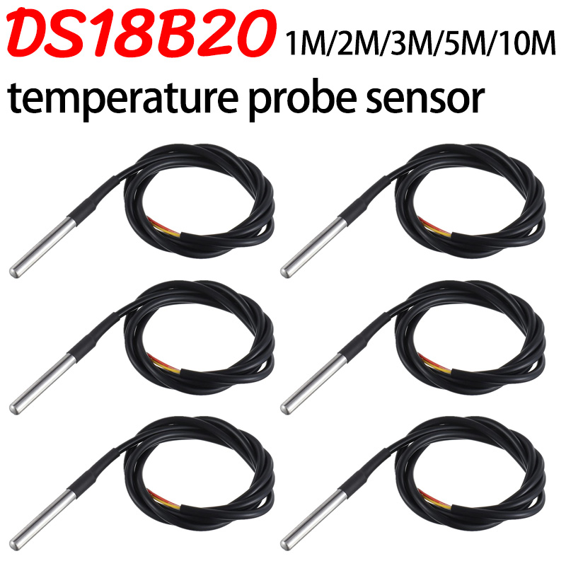 Ds18B20 Temperature Sensor - DS18B20 Paslanmaz Çelik Paket 1 Metre/3
