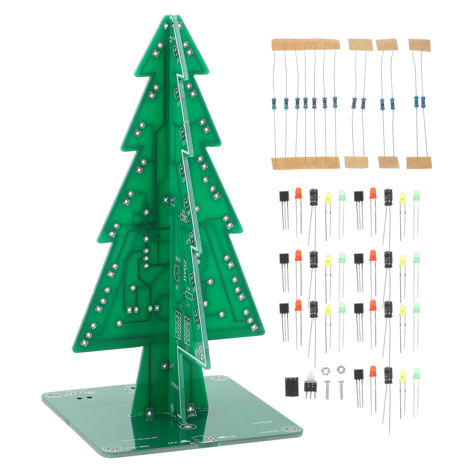 Diy Electronics Projects For Adults - Led Noel Ağacı Kiti 3D Yanıp