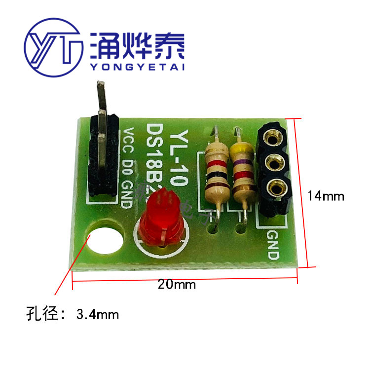 Ds18B20 Temperature Sensor - Sıcaklık Sensörü Modülü Yok DS18B20 Termometre