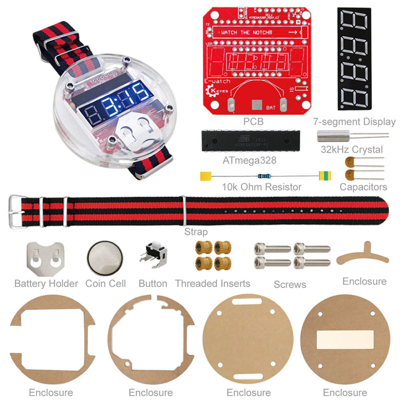 Tek Çipli LED Kiti Saat DIY Bü - Arduino Diy Electronics incelemesi ve fiyatı