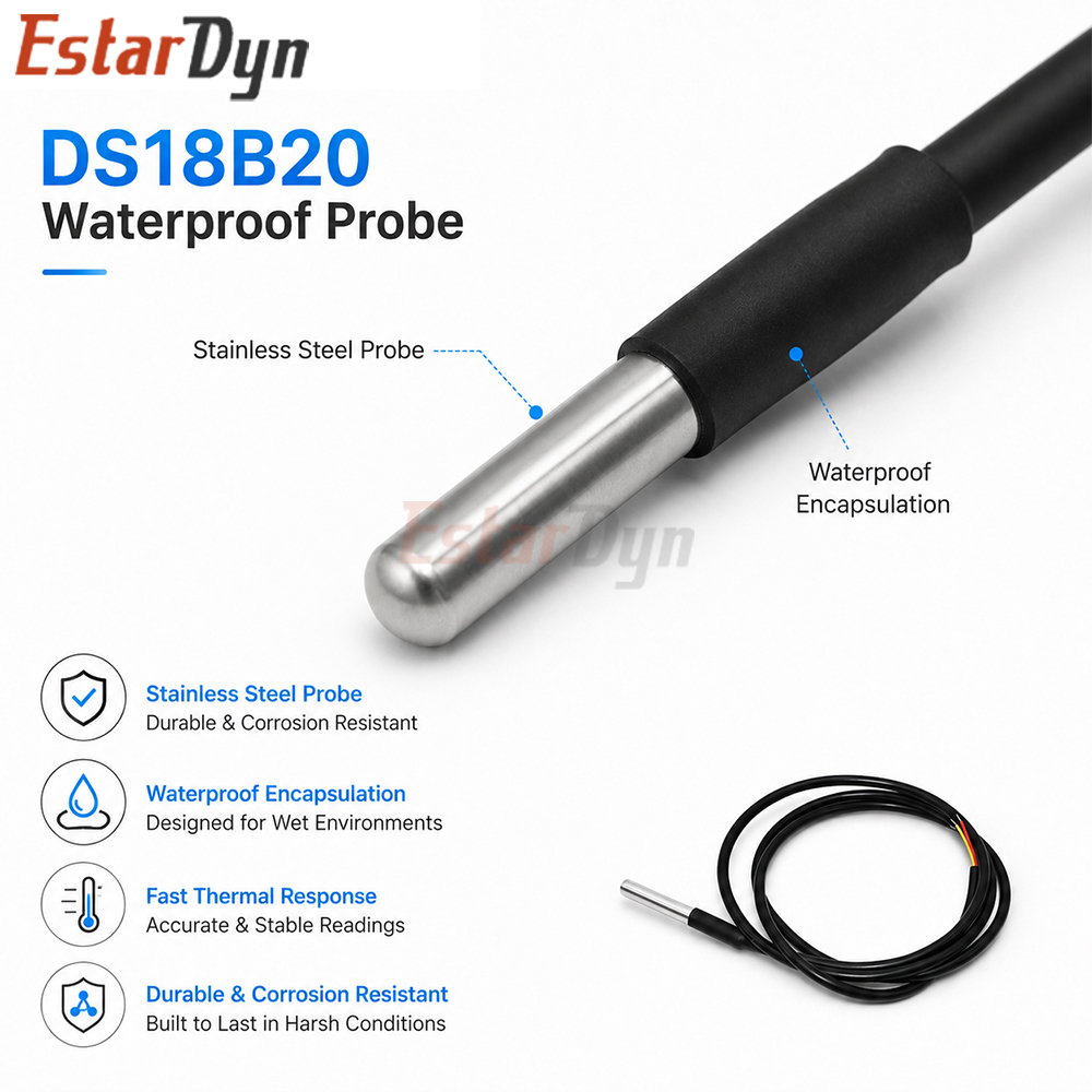 Estardyn DS18B20 Su Geçirmez D - Ds18B20 Temperature Sensor incelemesi ve fiyatı
