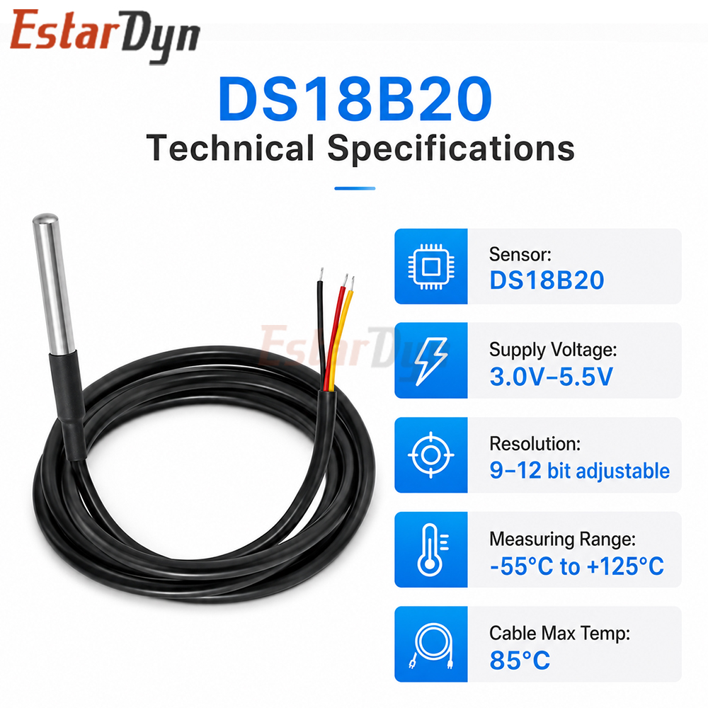 Estardyn DS18B20 Su Geçirmez D - Ds18B20 Temperature Sensor incelemesi ve fiyatı