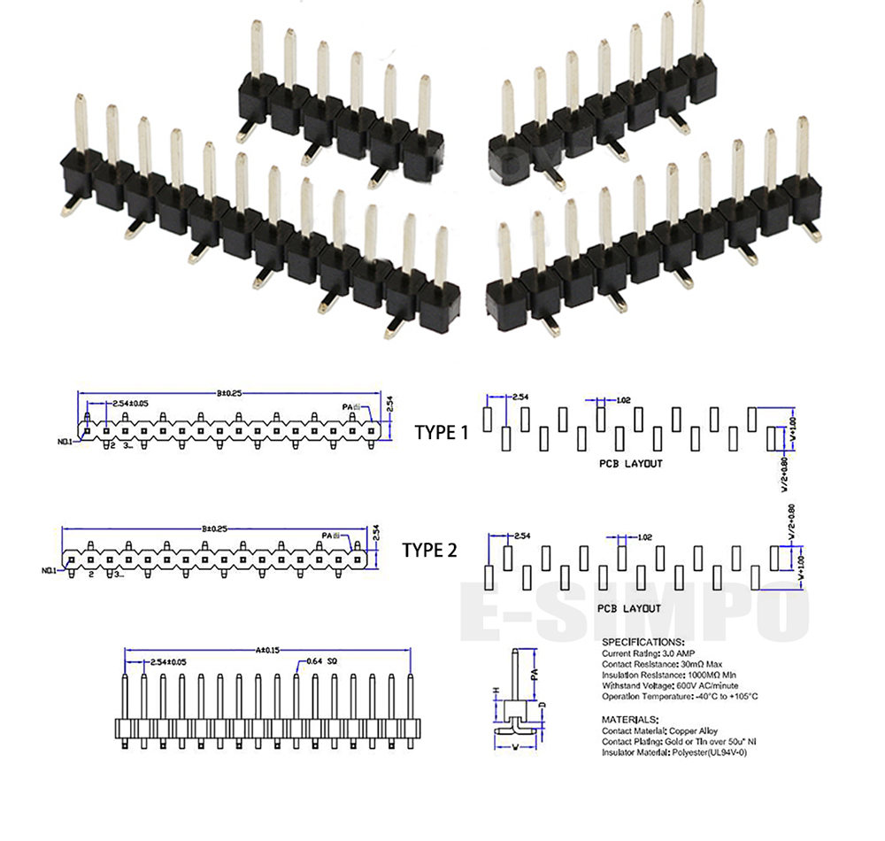 100 adet 2.54mm Tek Sıra Kırıl - Male Female Header Pin incelemesi ve fiyatı